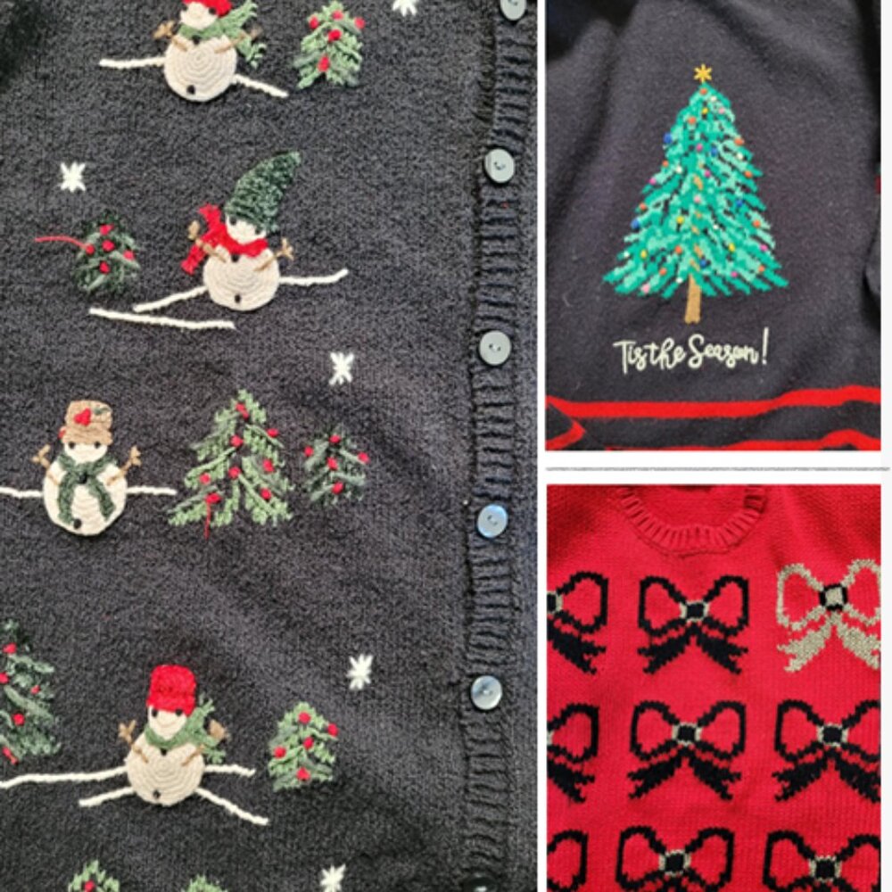 Talbots Bundle of 3 Christmas Sweaters - Large & 2X